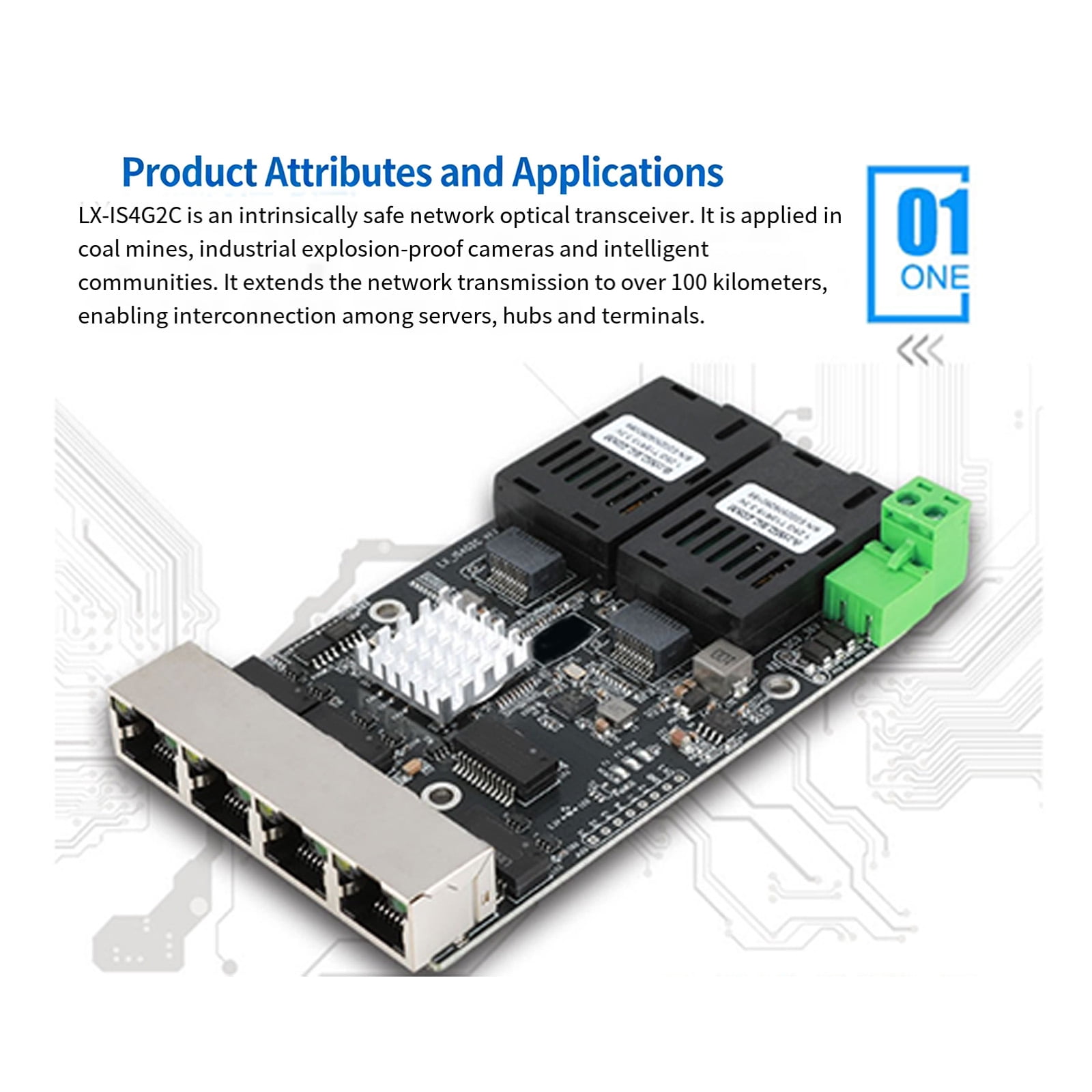 Heavy Duty 2 Light 4 Electric Port Gigabit Networking Switches With 5V To 36VDC Power Input