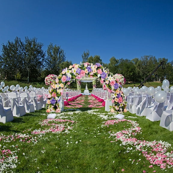 CATIEBYE Catiebye 1 Set White Balloon Arch Stand Adjustable Frame for Weddings and Birthday Parties