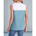 thumbnail image 5 of Women Casual Summer Round Neck Colorblock Sleeveless Tank Top L, 5 of 7
