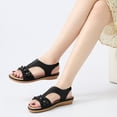 thumbnail image 6 of Ecetana Sandals for Women Dressy Comfortable Summer Beach Casual Elastic Strap Flat Sandals, 6 of 7