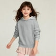 thumbnail image 3 of Blusa con capucha de manga larga para niñas y niños, primavera y otoño, sudadera con capucha de manga larga de color liso, top versátil de moda, abrigo con capucha para hombres y mujeres, sudadera con, 3 of 5