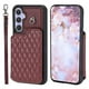 thumbnail image 1 of Funda con textura de cuadrícula y cordón para Samsung Galaxy A54 5G (negra), 1 of 5