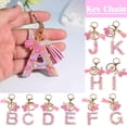 thumbnail image 2 of Porte-clés en Résine Lettre Flocon de Neige Pailleté Pendentif Frangé Anglais A9, 2 of 9