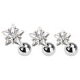 thumbnail image 1 of 3 piezas de zirconia cúbica estrella oreja tragus studs pendientes labio calibre 16, 1 of 5