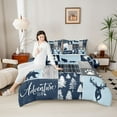 thumbnail image 3 of Feelyou Adventure Twin Comforter Sets, Blue Plaid Bedding Set, 2 Pieces, 3 of 7