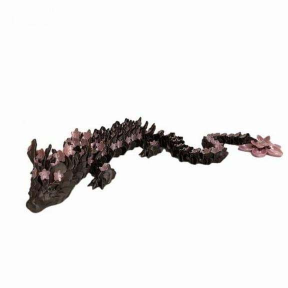 3D Printed Woody Cherry Blossoms Dragon Figurine