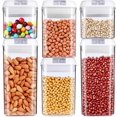 thumbnail image 1 of Easy Access Food Containers, Durable BPA-Free Plastic, Refrigerator Safe, Eco-Friendly Alternative for Sustainable Kitchen Organization, 6 Pieces, 1 of 8