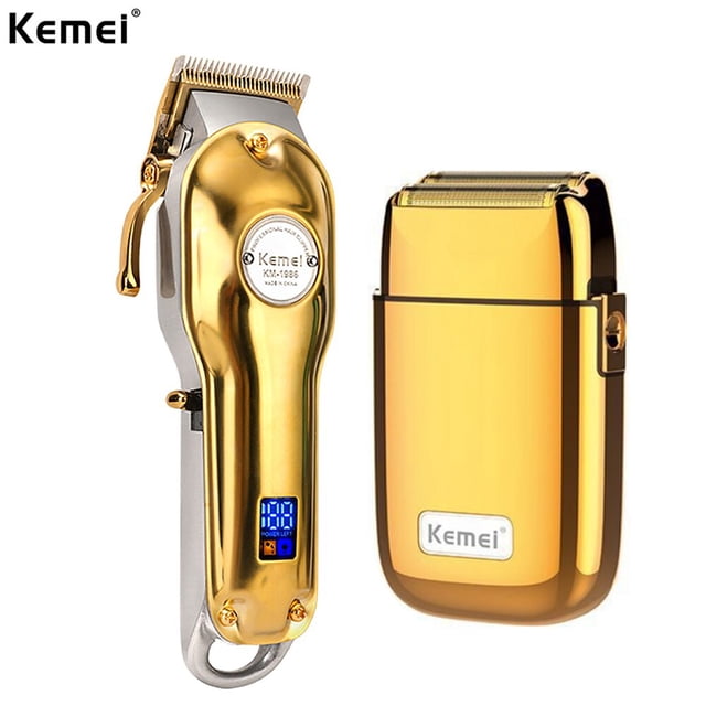 maquina para cortar cabello Kemei-cortadora de pelo eléctrica para hombre, maquinilla de afeitar inalámbrica de 0mm, recargable por USB, para Barbero, 2023 qym unisex