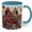 Blue, variant on Cardinal Bird Coffee Mug, Ceramic Floral Cup for Bird Lovers, Red Cardinal Pair with Botanical Artwork, Nature Gift for Home Office