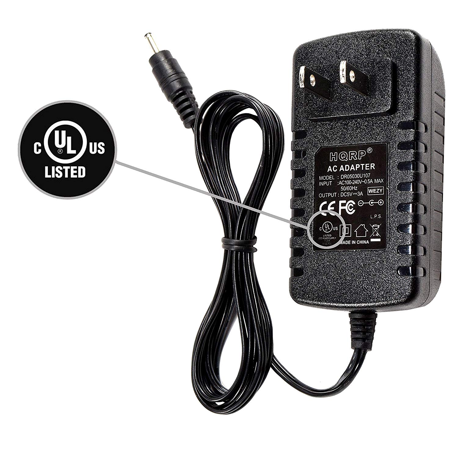 ABLEGRID US Plug 5V 2A AC/DC USB Wall Charger – For IRulu LA-520 Tablet, Universal USB Power Adapter
