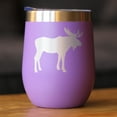 thumbnail image 2 of Bevvee Insulated Wine Tumbler 12 oz Moose Silhouette Gifts for Outdoorsy Wine Enthusiasts Tumblers, 2 of 4