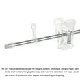 thumbnail image 5 of Uxcell Poster Hanger Pole Rod Stainless Steel Hanging Flag Display Rack 60cm/24inch for Hanging Poster Photo, 2 Sets, 5 of 6