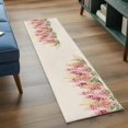 thumbnail image 3 of Pink Weeping Floral 2'x6' Runner Rugs for Hallway Kitchen Bedside Non Slip, Spring Summer Pastoral Flowers Rustic Entryway Rug Runners with Rubber Backing, Long Carpet Runner for Laundry Room, 3 of 8