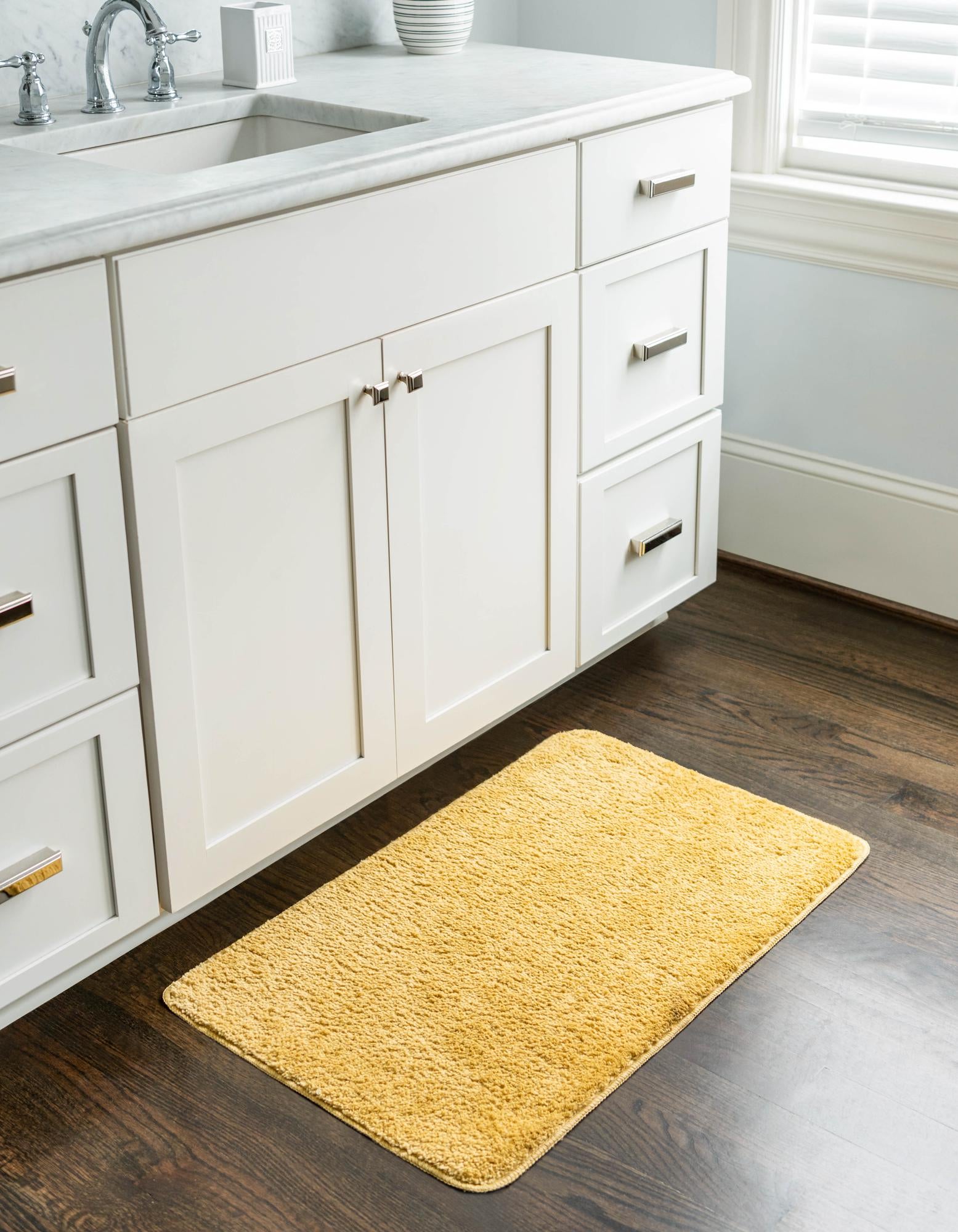 Unique Loom Bano Everyday Bath Mat Mustard 1' 8" x 2' 7" Rectangle