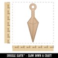 thumbnail image 2 of Kunai Ninja Weapon Wood Shape Unfinished Piece Cutout Craft DIY Projects - 6.25 Inch Size - 1/4 Inch Thick, 2 of 7