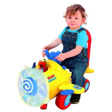 Kiddieland Sesame Street Elmo's Plane Light and Sound Activity Ride-On - Walmart.com - Walmart.com