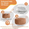 thumbnail image 5 of LaoGeoRon 4ft Adult Bean Bag Chair with Filling Included,Memory Foam Lazy Sofa with Removable Washable Flannel Cover, 5 of 9