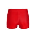thumbnail image 3 of Venjoe Kids Girls Athletic Shorts Shiny Stretchy Dance Ballet Pants Gymnastics Sports Booty Swim Red 4, 3 of 6