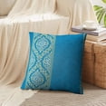 thumbnail image 3 of LALILO Throw Pillow Covers Floral Vintage Ornamental Lace Border Blue Cushion Cover 18" x 18", 2 Pack, 3 of 6