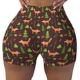 thumbnail image 2 of Salouo Fox In Forest Print Women's Athletic Shorts,Booty Shorts Biker Shorts High Waisted Elastic Workout Shorts for Yoga Gym Running Sports-Medium, 2 of 8