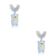 thumbnail image 3 of Cepillo de dientes manual Ounissouiy silicona en forma de U para niños, 3 of 6