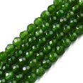 thumbnail image 2 of Natural White Jade Bead Strands Dyed Faceted Round Green 4mm Hole: 1mm 88~89pcs/strand 14.37~14.57 inch(36.5~37cm), 2 of 3