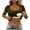 Army Green, variant on HAiming Womens Summer Tops Short Sleeve Slim Wrap Shirts with Buli in Bra Solid Color Classic Work Tee Vacation Going out Tops