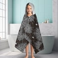 thumbnail image 6 of Spider Web and Spiders Halloween Pattern Hooded Bath Towel，60"x35" for Ages 3 To 12 Kids, Quick Dry Lightweight Soft Microfiber Hood Beach Towel Cover Up for Kids, 6 of 7