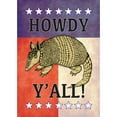 thumbnail image 1 of Toland Home Garden Howdy Y'All Armadillo 12.5 x 18 Inch Decorative Texas Southern Garden Flag, 1 of 1