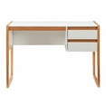 thumbnail image 3 of Linon Charles 2-Drawer Writing Desk - White/Natural, 3 of 11