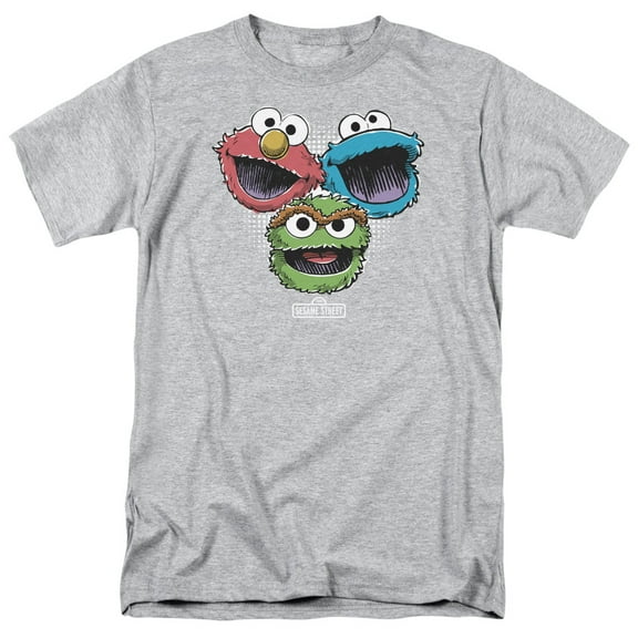 Sesame Street Halftone Heads Officially Licensed Adult T Shirt