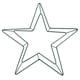 thumbnail image 1 of 1 Anillo de hierro para corona, anillo en forma de estrella de cinco puntas, aro metálico para coronas festivas, 1 of 7