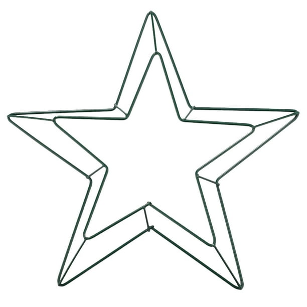 1 Anillo de hierro para corona, anillo en forma de estrella de cinco puntas, aro metálico para coronas festivas