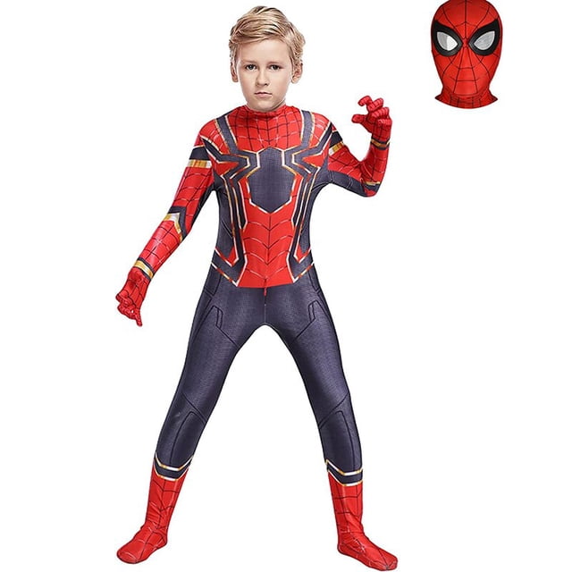 Disfraz de superhéroe de Spiderman para niños, mono de Spandex Zentai para Halloween, Cosplay de Spider Man, estilo 3D Fivean unisex