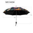 thumbnail image 3 of BZSMCE One-Touch Auto Open Close Rain Umbrella With Creative Colorful Cat Surrounded by Flowers Pattern, 3 of 7