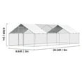 thumbnail image 2 of KFFKFF Metallic Poultry Enclosure, Dimensions 9.8x26.2x6.5 ft, Spacious Walk-in Design with Protective Cover, Cone-shaped Roof, Secure Locking Mechanism, Ideal for Outdoor Duck, Rabbit, 2 of 9