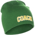 thumbnail image 2 of IW Sports Team Coach Arch Letters Winter Knit Cuffless Beanie 3D Raised Layers, 2 of 2