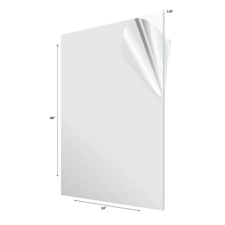 Acrylic Plexiglass Sheet 24’’x48’’ 1/8 thick ,Clear - Walmart.com