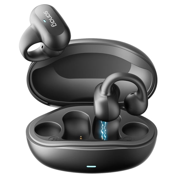 Auriculares inalámbricos Sanag Open Ear Bluetooth 5.3 con micrófono negro