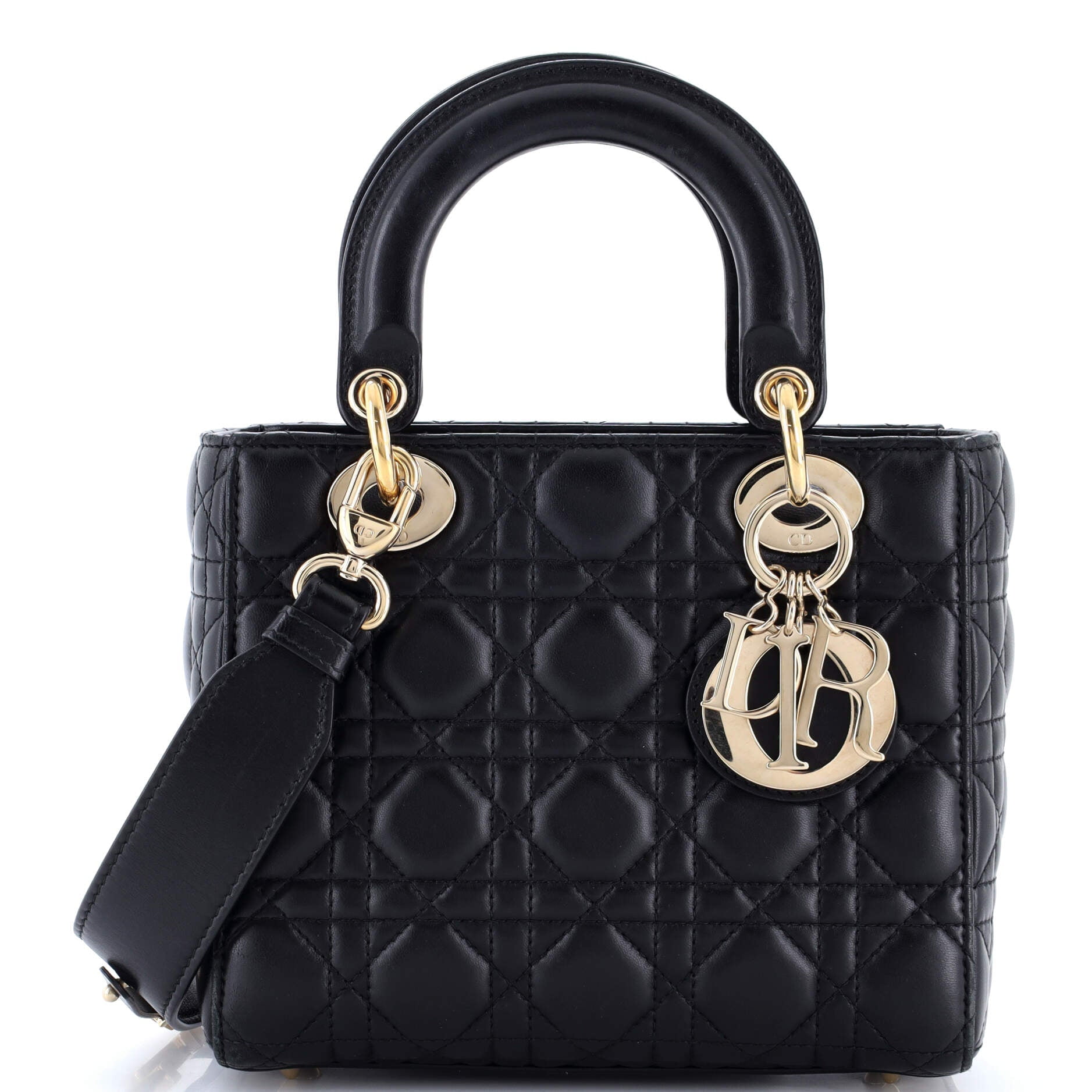 Pre-Owned Dior My ABCDior Lady Bag Cannage Quilt Lambskin By Rebag