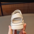 thumbnail image 6 of Zanarzt Girls Dress Shoes Toddler Buckle Sandals Open Toe Summer Water Sandal with Adjustable Strap for Girls White,US 2, 6 of 8