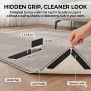 NIUTA® Rug Gripper for Hardwood Floors, 12 Pcs Non Slip Rug Grippers for Area Rugs, Trapezoid Rug Tape for Rug Corners and Edges, Carpet Sticky Pads Anti Curl Rug Grip (1.2*7.1inch)