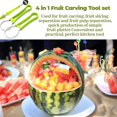 thumbnail image 3 of 3PCS Stainless Steel Fruit Cutter Set, 3-in-1 Fruit Carving Tool, Seed Removing and Pulp Digging Separator, Melon Baller, Watermelon Cutter, 3 of 4