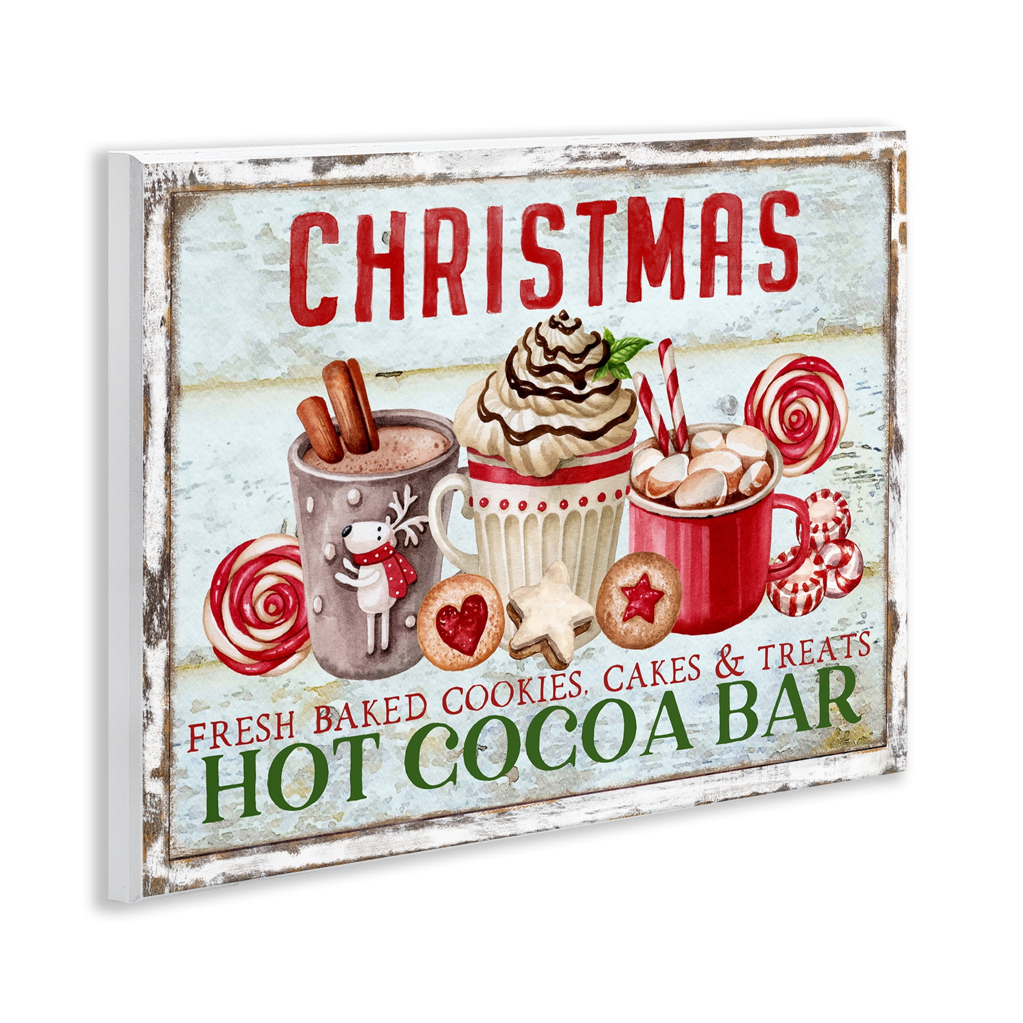 Stupell Industries Festive Hot Chocolate Holiday Painting Unframed Art Prints Wall Art, 14 x 11