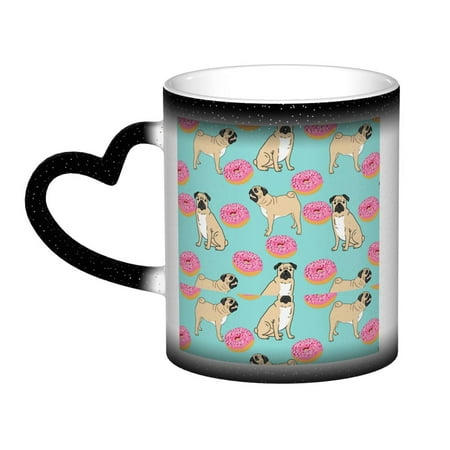

Color changing mug in the sky Funny Coffee Milk Tea Mug Cup Pug Donuts Ceramic Cup