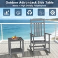 thumbnail image 5 of Pipopa Adirondack Outdoor Side Table,HDPE All Weather Double Layer Patio Side Table,Rectangular End Table for Garden Balcony Pool,Grey, 5 of 10