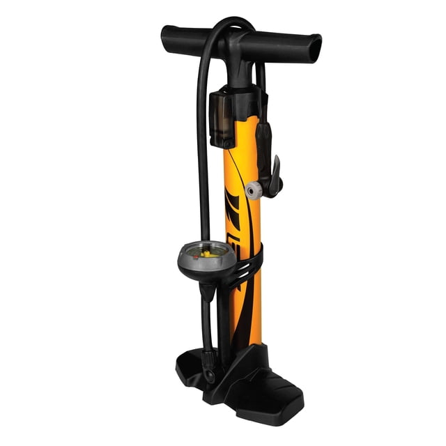 Bomba para bicicleta BV Steel de 160 PSI de alta presión con manómetro Schrader