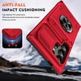 thumbnail image 3 of SaniMore for Samsung Galaxy S24 Ultra Stand Case, Armor Design Military-grade Drop Resistant Magnetic Car Mount Hidden Card Holder [Up to 2] Heavy Duty Protective Hybird Shockproof No-slip, Red, 3 of 7