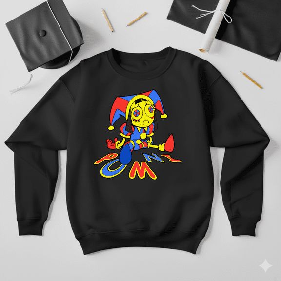 Amazing Digital Circus Pomni Funny Cartoon Glow Anime Style Sweatshirt V80260, up to size 5XL