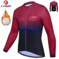 thumbnail image 2 of Maillots de ciclismo X-TIGER Serie de gradiente térmico de invierno Maillot de ciclismo Camisetas de ciclismo de manga larga que mantienen el calor, 2 of 5
